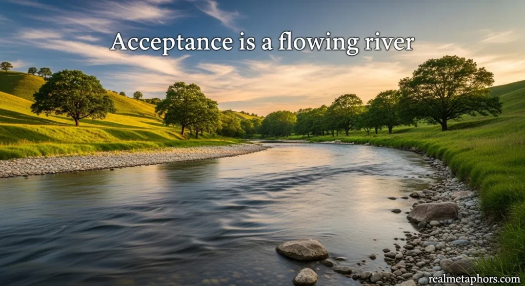 Acceptance is a flowing river