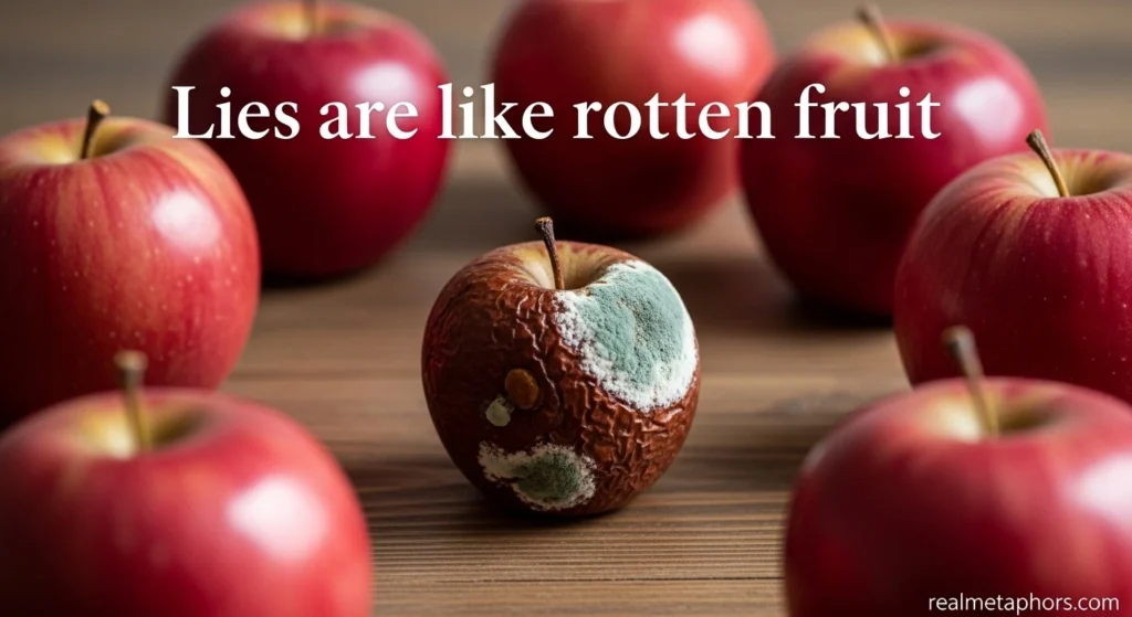Lies are like rotten fruit
