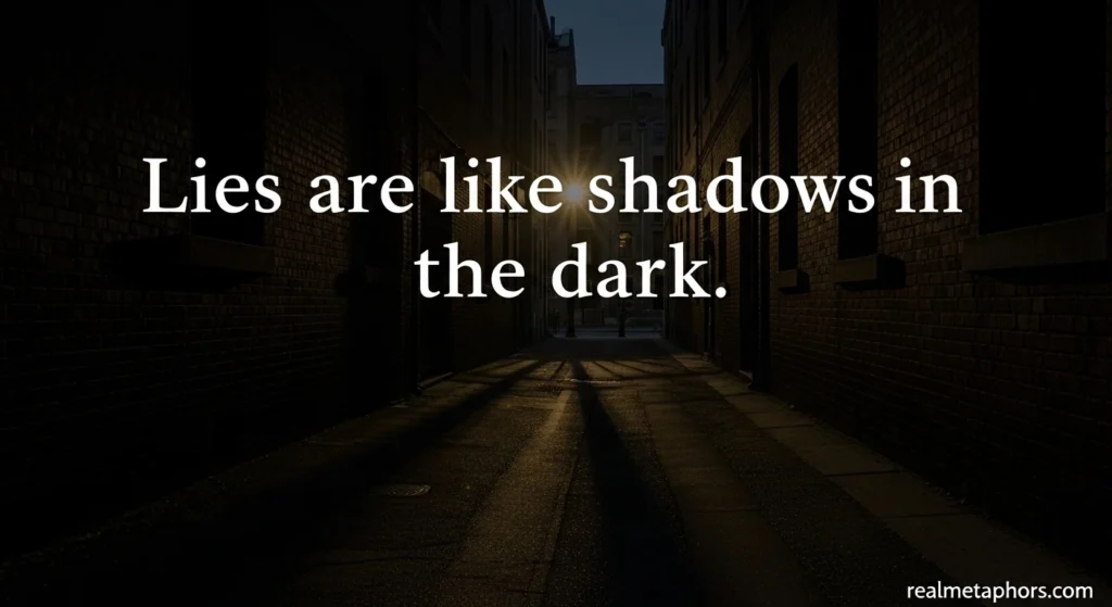 Lies are like shadows in the dark