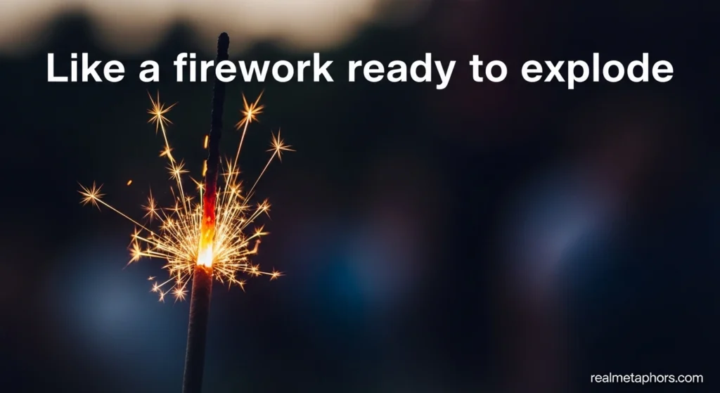 Like a firework ready to explode