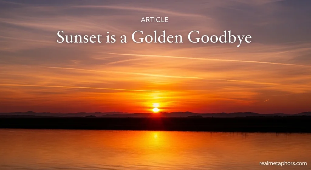 Sunset is a Golden Goodbye