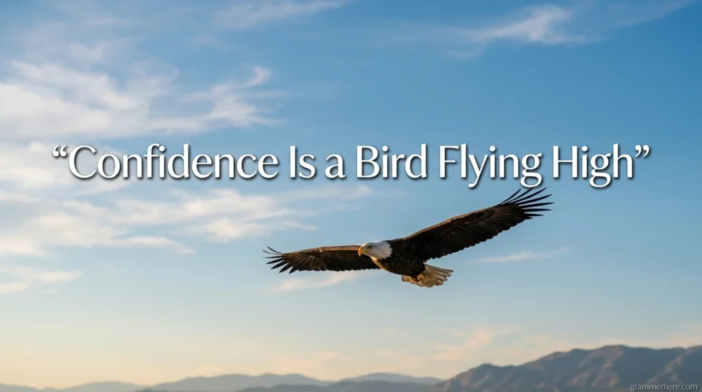 Confidence Is a Bird Flying High