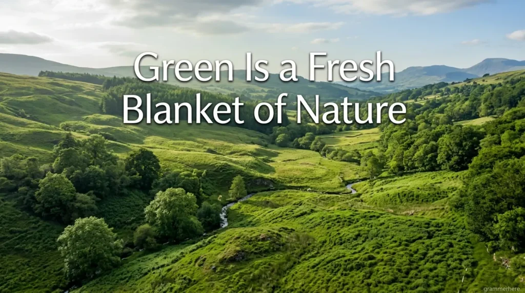 Green Is a Fresh Blanket of Nature