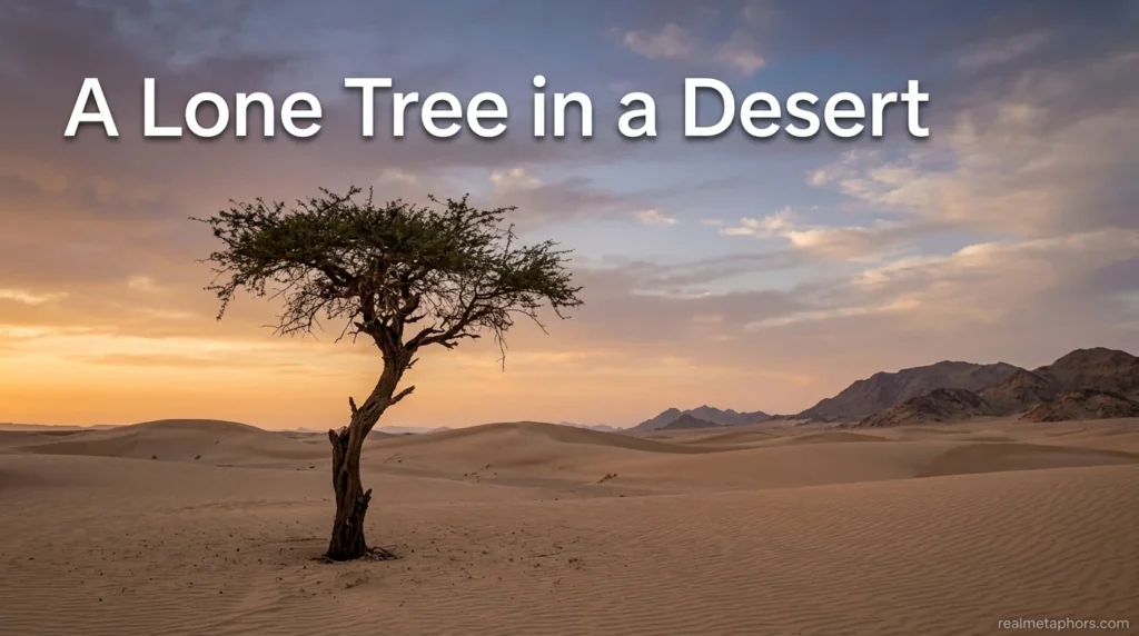 A Lone Tree in a Desert