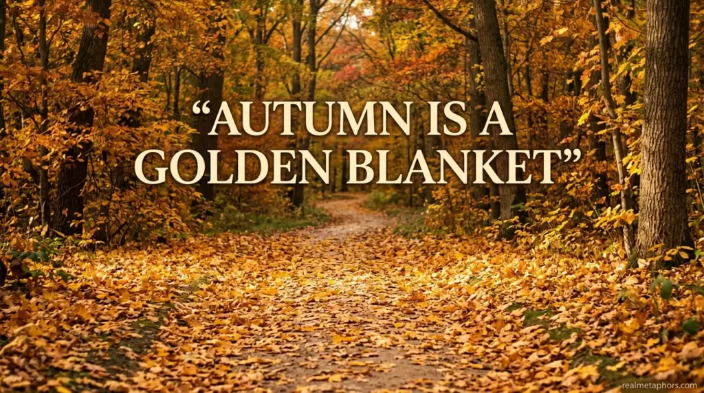 Autumn is a golden blanket