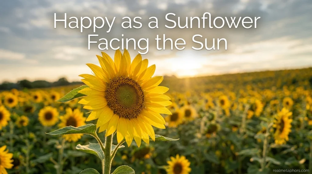 Happy as a Sunflower Facing the Sun